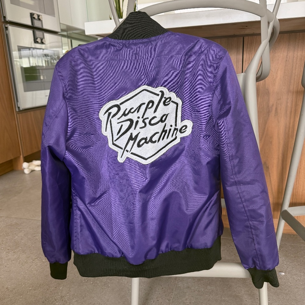 Purple Disco Machine Bomber Jacket